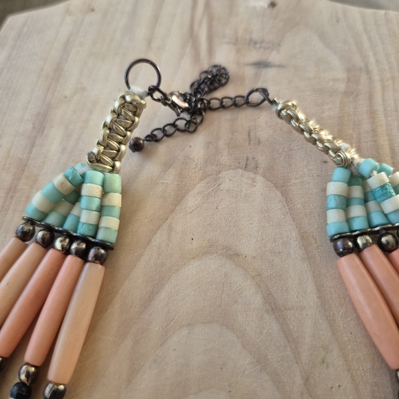 Bohemian Multicolor Beaded Necklace - Picture 6 of 7